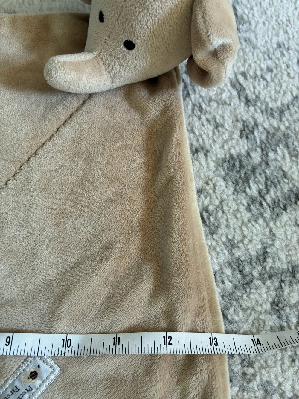 Carters Just One You Tan Elephant Security Blanket